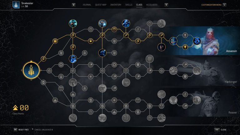 outriders trickster skill tree build