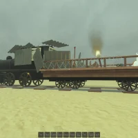 Dead Rails Screenshot of an Armored Train with Barb Wire