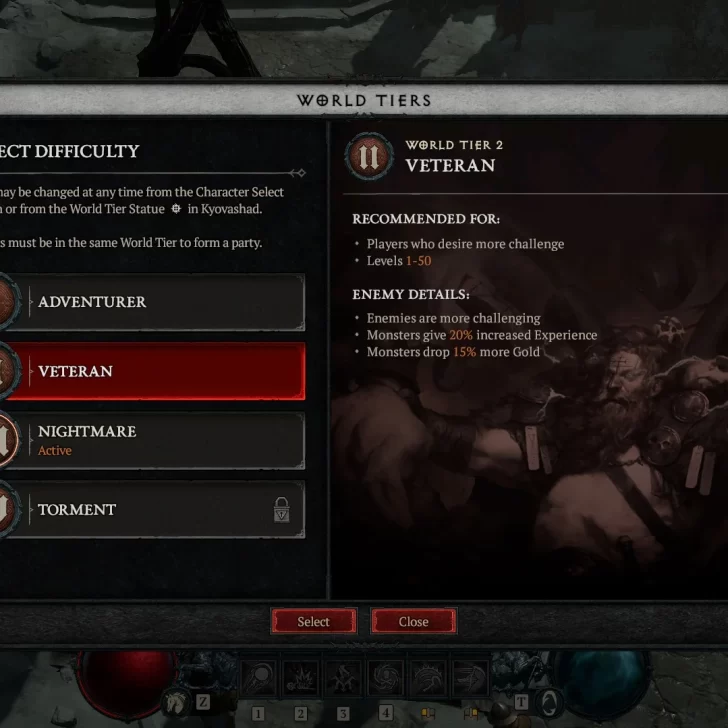 Diablo 4 – How to Change World Tier