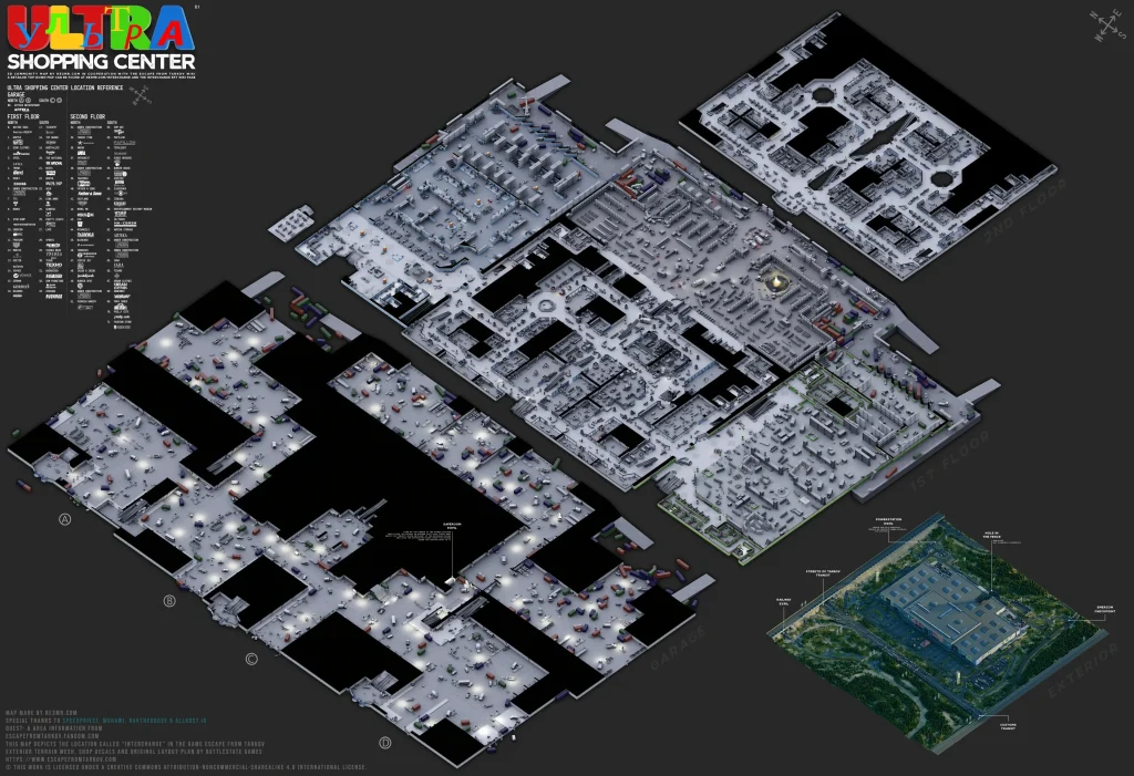 Escape from Tarkov Interchange Map Filled With Information